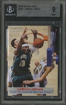 2003 S.I. For Kids #264 LeBron James Rookie Cards Hoard (200) - All Graded BGS MINT 9